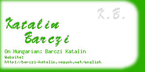 katalin barczi business card